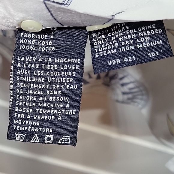 Nautica Flags of Port Print Shirt szL - Picture 5 of 5